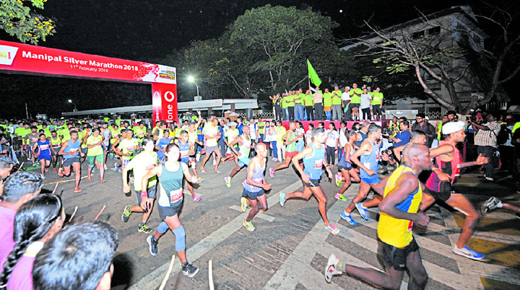 Ethiopian runners Mikiyas Yemta and Zinashwork Yenew Ambi won the men’s and women’s 21.1 kilometre races respectively in the second Manipal Silver Marathon 